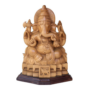 Karnataka Handcrafted Wooden Lord Ganesha Idol